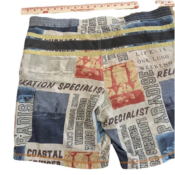 Tommy Bahama Relax Mens Shorts Swim Trunks Shark Fish Bathing Suit Lined XL - Picture 2 of 8